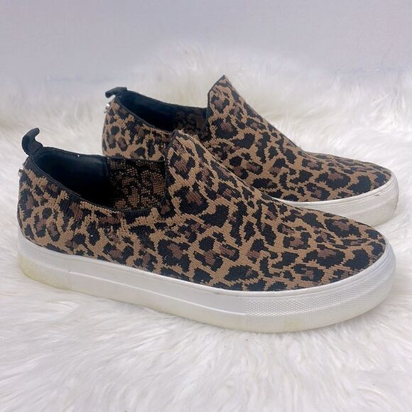 Steve Madden | slip on leopard sneakers 8.5 stretchy comfy material. - Picture 1 of 12